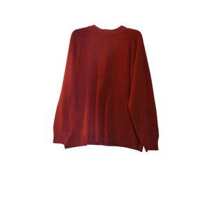 Sara Bentley Knit Soft Acrylic Scarlet Red Long Sleeve Sweater XL